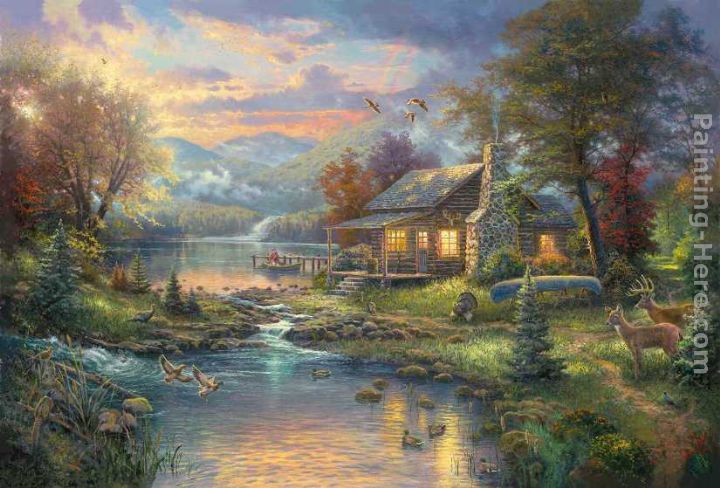Nature's Paradise painting - Thomas Kinkade Nature's Paradise art painting